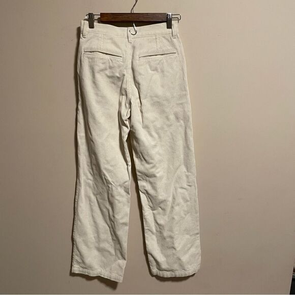 Aritzia Tna Sunview Pant Ripcord Corduroy Pant in White Creme- Size 0 - Picture 4 of 8